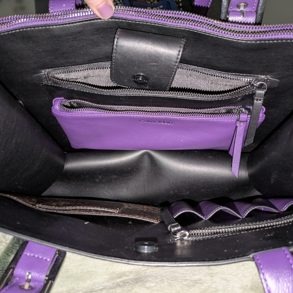 Calvin Klein Vibrant Purple Tote - Picture 3 of 7